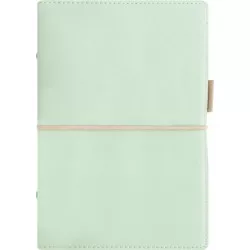 Kalendárium, gyűrűs, betétlapokkal, pocket méret, FILOFAX, "Domino" Soft", pasztellzöld