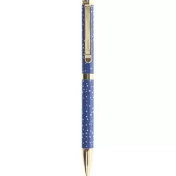 Golyóstoll, 1,0 mm, arany színű klip, kék tolltest, FILOFAX "Indigo", fekete