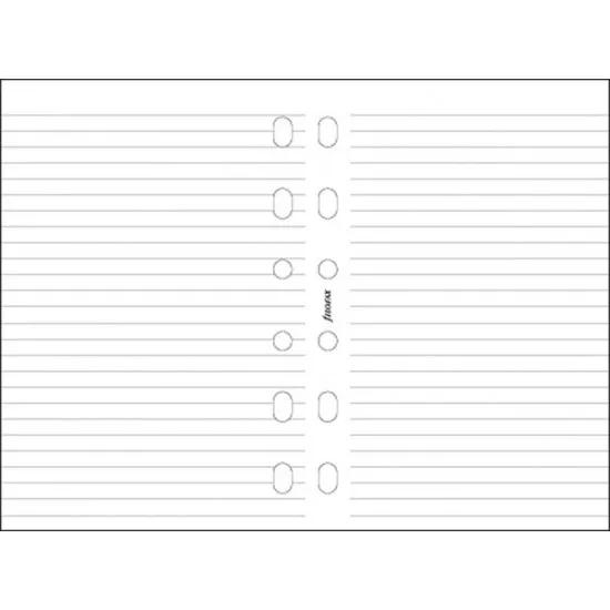 Kalendárium betét, jegyzetlap, pocket méret, vonalas, FILOFAX, fehér