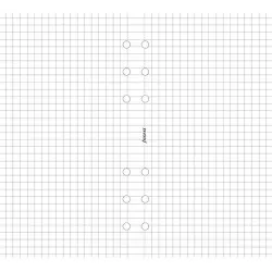Kalendárium betét, jegyzetlap, A5, kockás, FILOFAX, fehér