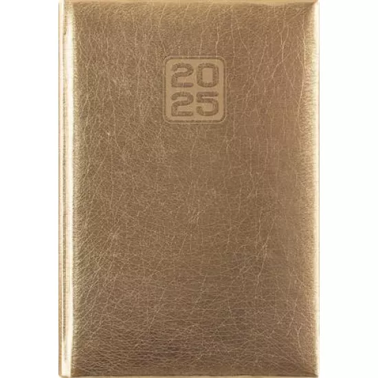 Naptár, tervező, A5, heti, DAYLINER, "Mirror", arany