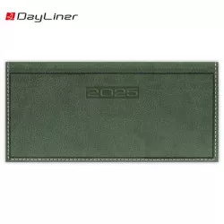 Zsebnaptár, fekvő elrendezésű, DAYLINER, "Sherwood", zöld