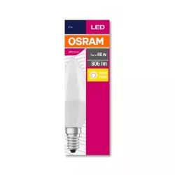 LED izzó, E14, gyertya, B38, 7W, 806lm, 2700K (MF), OSRAM "Value"