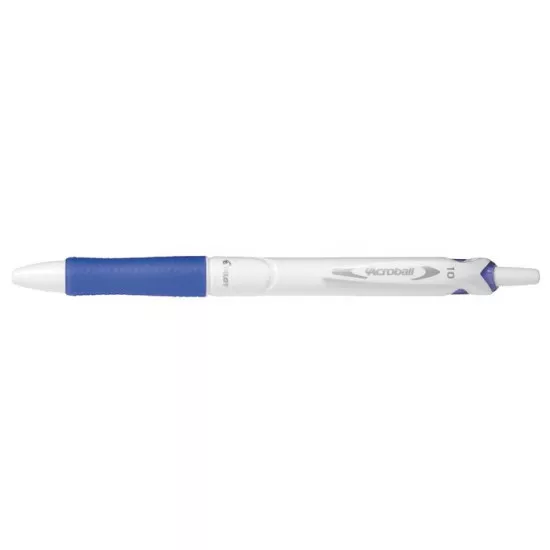 Golyóstoll, 0,32 mm, nyomógombos, PILOT "Acroball Pure White", kék
