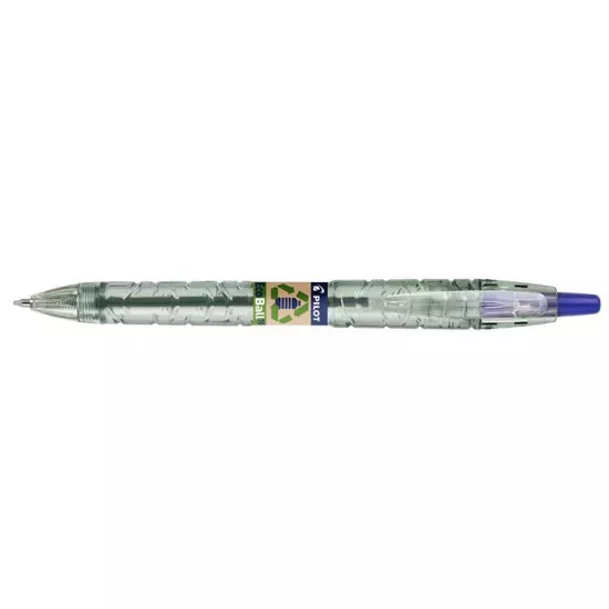 Golyóstoll, 0,27 mm, nyomógombos, PILOT "B2P EcoBall", kék