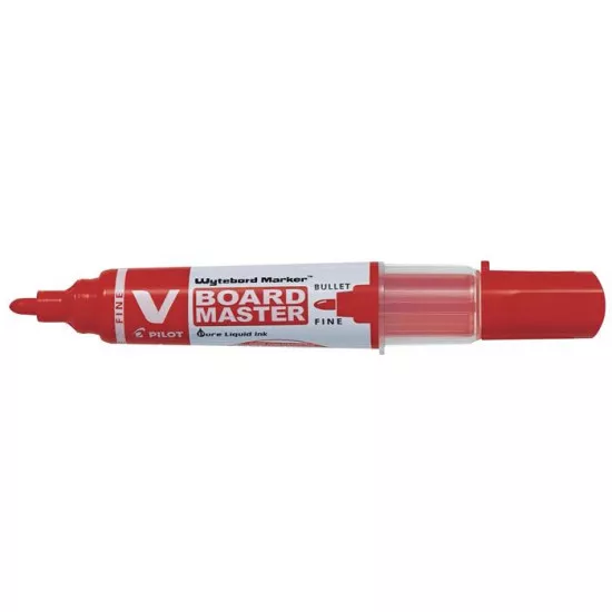 Táblamarker, 2,2-5,2 mm, vágott, PILOT "V-Board Master", piros
