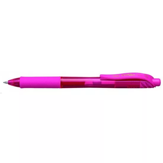 Zseléstoll, 0,35 mm, nyomógombos, PENTEL "EnerGelX BL107", rózsaszín
