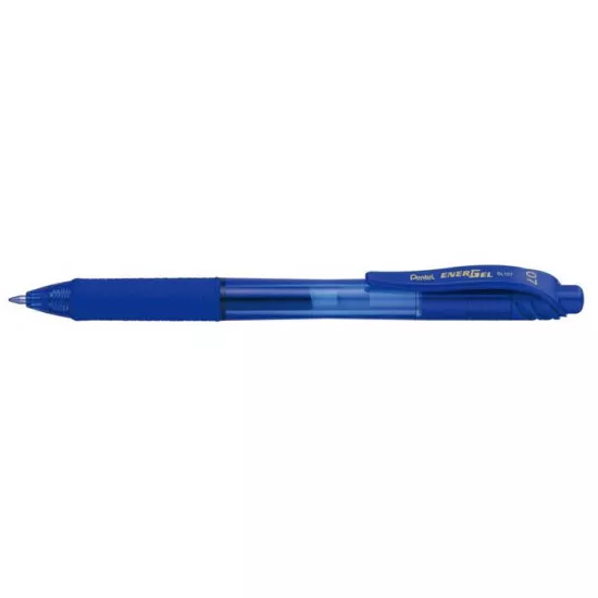 Zseléstoll, 0,35 mm, nyomógombos, PENTEL "EnerGelX BL107", sötétkék