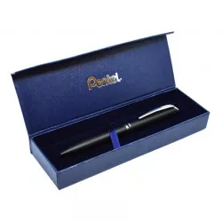 Rollertoll, 0,35 mm, rotációs, fekete tolltest, PENTEL "EnerGel BL-2007" kék