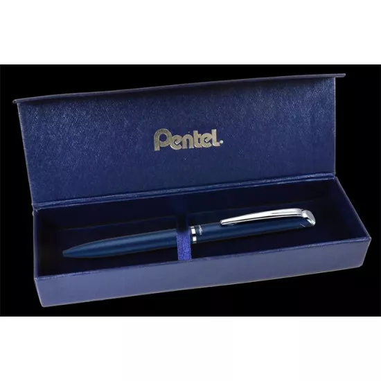Rollertoll, 0,35 mm, rotációs, diplomatakék tolltest, PENTEL "EnerGel BL-2007" kék