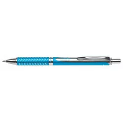 Rollertoll, 0,35 mm, nyomógombos, égszínkék tolltest, PENTEL "EnerGel BL-207" kék