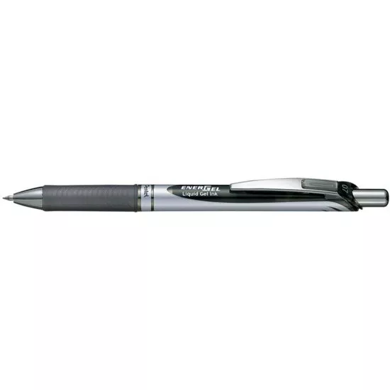 Zseléstoll, 0,35 mm, nyomógombos, PENTEL "EnerGel BL77", fekete