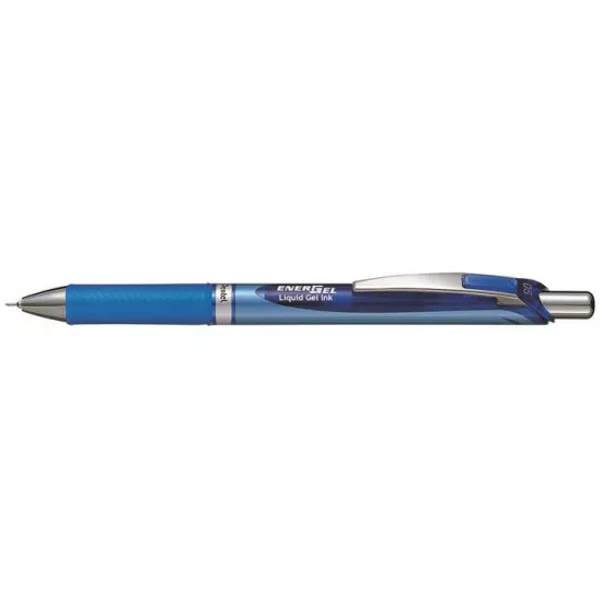 Zseléstoll, 0,25 mm, nyomógombos, PENTEL "EnerGel BLN75", kék