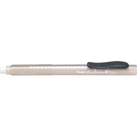 Radírstift, tolóbetétes, PENTEL "ZE11-A", fekete klip