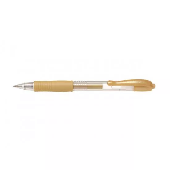 Zseléstoll, 0,32 mm, nyomógombos, PILOT "G-2 Metallic", arany