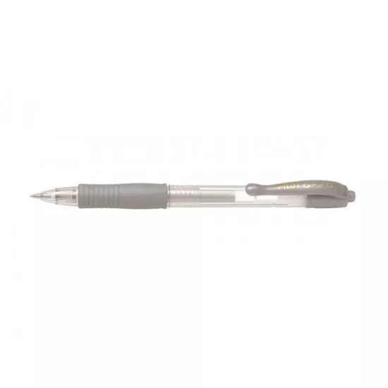 Zseléstoll, 0,32 mm, nyomógombos, PILOT "G-2 Metallic", ezüst