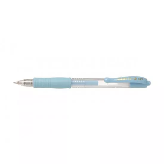 Zseléstoll, 0,32 mm, nyomógombos, PILOT "G-2 Pastel", világoskék