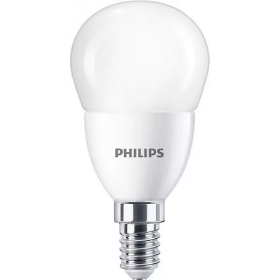 LED izzó, E14, kisgömb, P48, 7W, 806lm, 4000K, PHILIPS "CorePro"