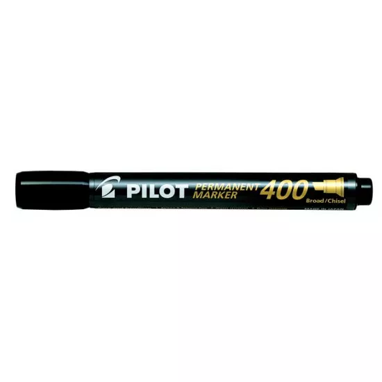 Alkoholos marker, 1,5-4 mm, vágott, PILOT "Permanent Marker 400", fekete
