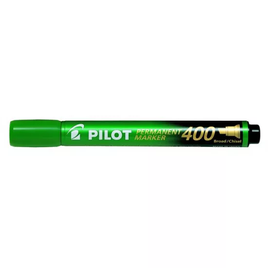 Alkoholos marker, 1,5-4 mm, vágott, PILOT "Permanent Marker 400", zöld