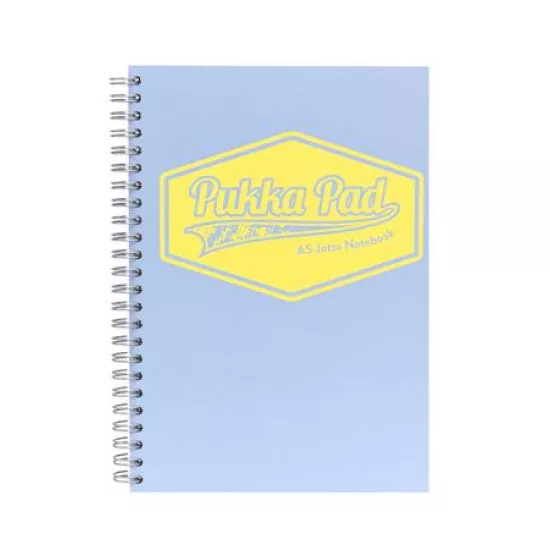 Spirálfüzet, A5, vonalas, 100 lap, PUKKA PAD "Pastel Jotta Pad", vegyes szín