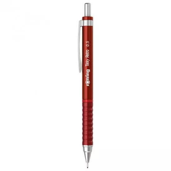 Nyomósirón, 0,5 mm, rOtring "Tikky Retro", piros