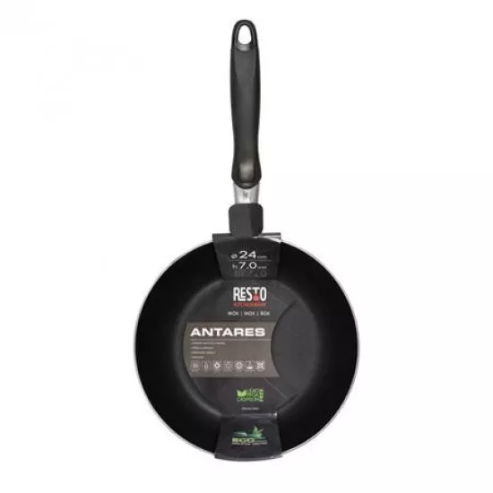 Wok serpenyő, 24 cm, RESTO "Antares 93601"