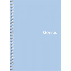 Spirálfüzet, kockás, A6, 80 lap, PP borító, SHKOLYARYK "Genius Pastel", vegyes