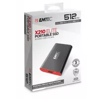 SSD (külső memória), 512GB, USB 3.2, 500/500 MB/s, EMTEC "X210" SSD (külső memória), 512GB, USB 3.2, 500/500 MB/s, EMTEC "X210"
