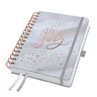Naptár, spirál, A5, heti, 2025, kemény boritó, SIGEL "Jolie" Glittery Joy Naptár, spirál, A5, heti, 2025, kemény boritó, SIGEL "Jolie" Glittery Joy