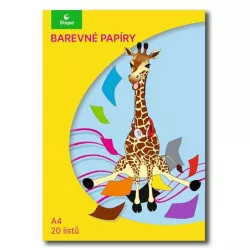 Színes papír,  A4, 80g, 2x10 lap  STEPA, vegyes színek