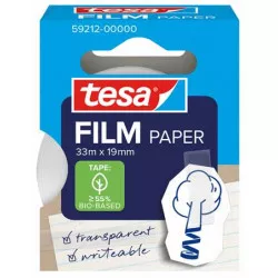 Ragasztószalag, írható, papír, 19 mm x 33 m, TESA "Tesafilm", átlátszó