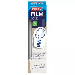 Ragasztószalag, írható, papír, 19 mm x 10 m, TESA "Tesafilm", átlátszó