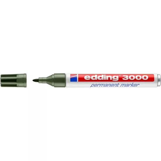 Alkoholos marker, 1,5-3 mm, kúpos, EDDING "3000", olívazöld
