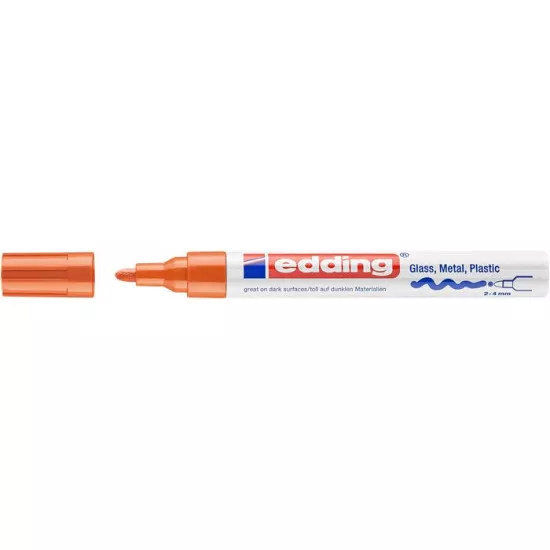 Lakkmarker, 2-4 mm, EDDING "750", narancssárga