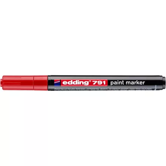 Lakkmarker, 1-2 mm, EDDING "791", piros