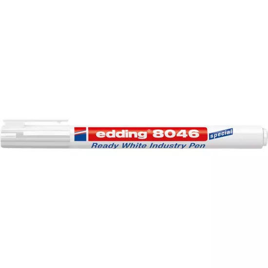 Alkoholos marker, 1-3 mm, kúpos, ipari, EDDING "8046", fehér