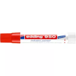 Jelölő marker, 10 mm, kúpos, EDDING "950", piros
