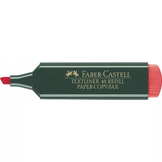 Szövegkiemelő, 1-5 mm, FABER-CASTELL, "Textliner 48", piros