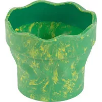 Ecsettál, műanyag, FABER-CASTELL "Click&Go", zöld