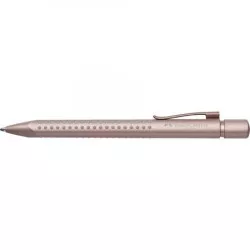 Golyóstoll, 0,7 mm,  nyomógombos, rózsaszín tolltest, FABER-CASTELL "Grip 2010-M", kék