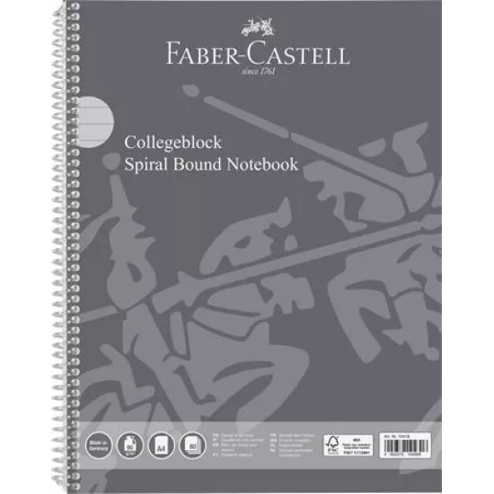Spirálfüzet, A4, vonalas, 80 lap, perforált, lyukasztott,  FABER-CASTELL