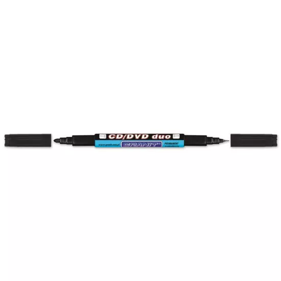 Alkoholos marker, CD/DVD, 0,4/1,5-2,5 mm, kúpos, kétvégű, GRANIT "Piccolo M830", fekete