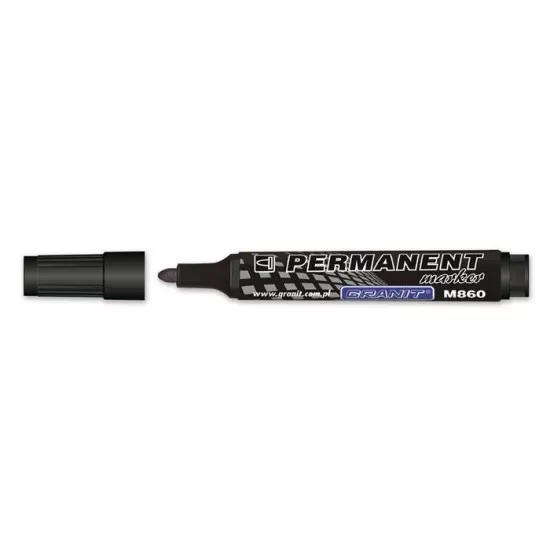 Alkoholos marker, 3-4 mm, kúpos, GRANIT "M860", fekete