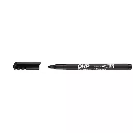 Alkoholos marker, OHP, 2-3 mm, B, ICO, fekete