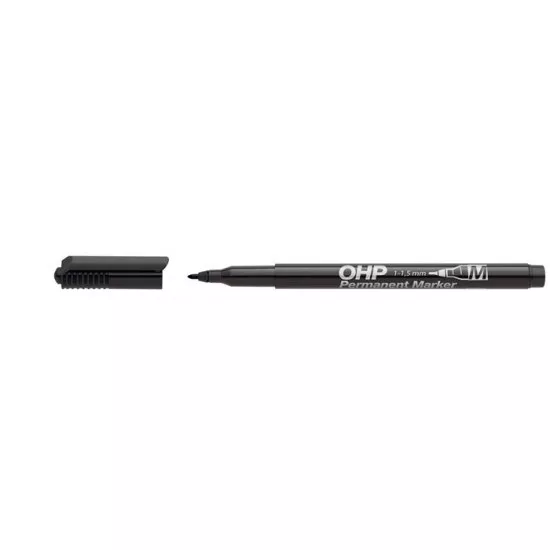 Alkoholos marker, OHP, 1-1,5 mm, M, ICO, fekete