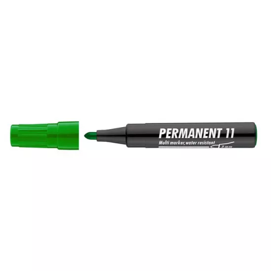 Alkoholos marker, 1-3 mm, kúpos, ICO "Permanent 11", zöld