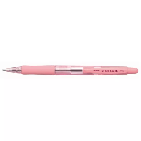 Golyóstoll, 0,7 mm, nyomógombos, rózsaszín tolltest, PENAC "SleekTouch", kék