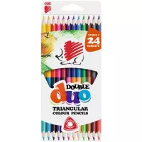 Színes ceruza készlet, kétvégű, háromszögletű, ICO "Süni", 24 különböző szín Színes ceruza készlet, kétvégű, háromszögletű, ICO "Süni", 24 különböző szín