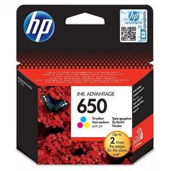 CZ102E Tintapatron Deskjet Ink Advantage 2510 sor nyomtatókhoz, HP 650, színes, 200 oldal CZ102E Tintapatron Deskjet Ink Advantage 2510 sor nyomtatókhoz, HP 650, színes, 200 oldal